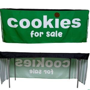 Girl Scout Cookie Booth  'Cookies for Sale' 4ft table cover!